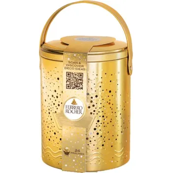 Cukrovinka Ferrero Rocher Iconic Gift – dárkové balení 24 pralinek Exklusiv v plechové dóze 300 g