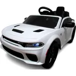 DOGE SRT BÍLÝ Auto na akumulátor EVA Kůže dálkové ovládání