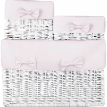 Úložný box Caramella Baby Pink odkládací proutěné koše růžové Velikost: 30 x 30 x 14 cm