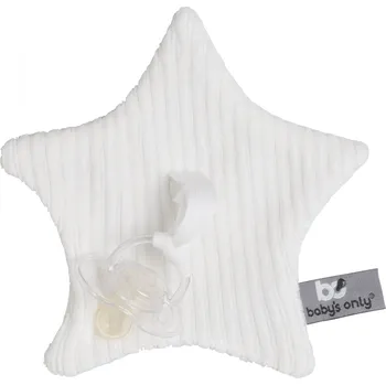 klip na dudlíky Baby's only pletený držák na dudlík Sense bílý