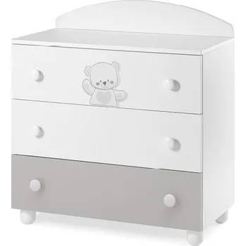 Komoda Přebalovací komoda Italbaby Jolie s medvídkem – Grey