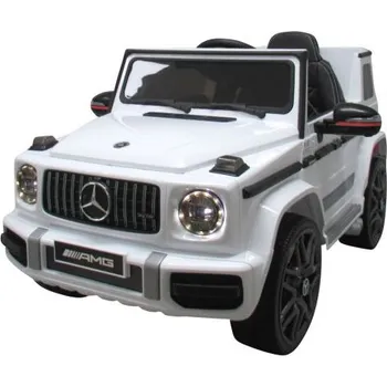 Dětské elektrovozidlo Mercedes G63 Bílý Pěnová kola Eva, měkká sedačka Licence Lithiová baterie