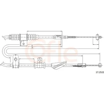 Autodíl Lanko ruční brzdy COFLE 17.2522