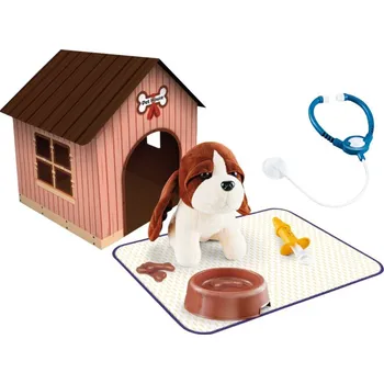 plyšák NEMOCNÝ PEJSEK s boudou a taškou