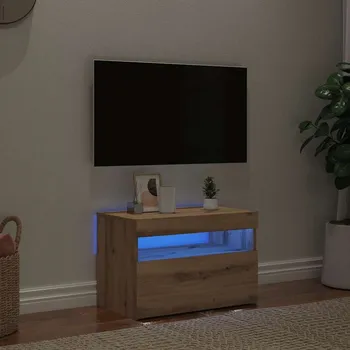 Televizní stolek vidaXL TV skříňka s LED osvětlením 60x35x40 cm [804413] Barva: dub artisan