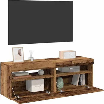 Obývací stěna vidaXL TV skříňky s LED osvětlením 2 ks 60 x 35 x 40 cm [804418] Barva: Staré dřevo