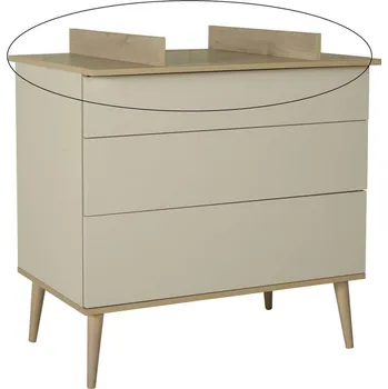 přebalovací pult a komoda Nástavba pro přebalovací komodu Quax Flow Clay Oak