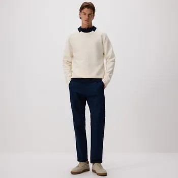 Pánské kalhoty Reserved - Bavlněné kalhoty chino slim - tmavomodrá - 6004L-59X - 6004L-59X-XL