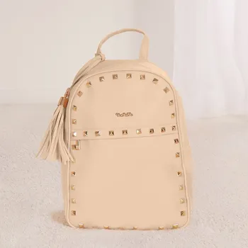 Městský batoh Nanán kožený batoh pro maminky krémový