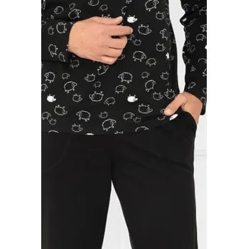 Pánské pyžamo Italian Fashion Wito - bavlna Černo-bílá XL