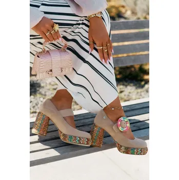 Dámské lodičky Step in style Semišové lodičky na sloupku, 39 i240_212999_2:39