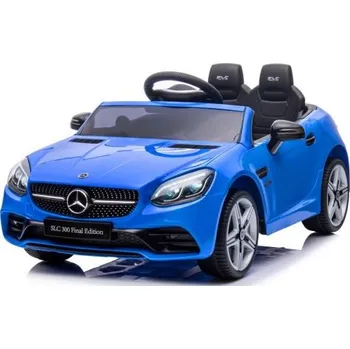 Dětské elektrovozidlo Mercedes SLC 300 modrý Pěnová Kola Eva, měkká sedačka Licence Lithiová baterie