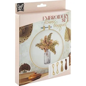 kreativní sada Kreativní set, vyšívání, květiny ve váze