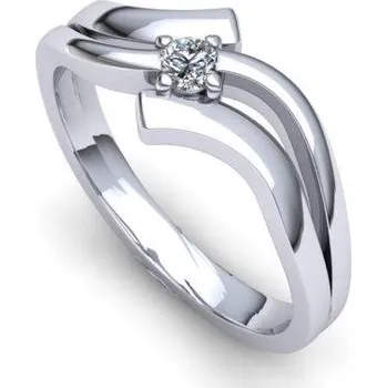 Prsten Zásnubní prsten s briliantem P803 Materiál: Červené zlato 14kt, Velikost: 51