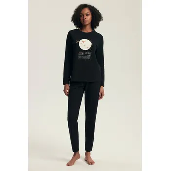 Pánské pyžamo DÁMSKÉ PYŽAMO DAIROKU 43727 AW25 černá S