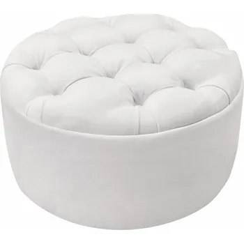 Taburet Caramella Ivory Mist prošívaná taburetka