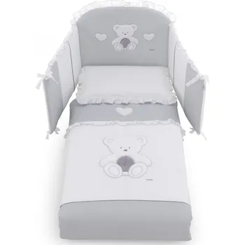 Příslušenství pro dětskou postel a kolébku Italbaby Peluche mantinel do postýlky Barva: Šedá