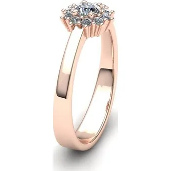 Prsten Prsten s brilianty P834 Materiál: Červené zlato 14kt, Velikost: 64