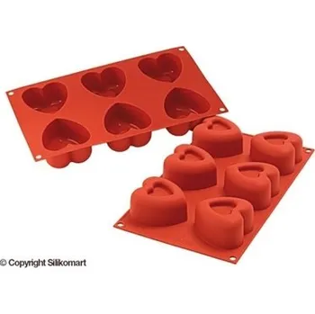 Čokoláda Forma silikon terakota :SAVARIN SRDCE 6 x 125ml