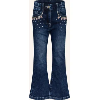 Monnalisa Dívčí Džíny S Ozdobnými Kamínky, blu stone denim, 92