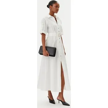 Dámské šaty Fracomina Košilové šaty FR25SD3006W52001 Bílá Regular Fit XL