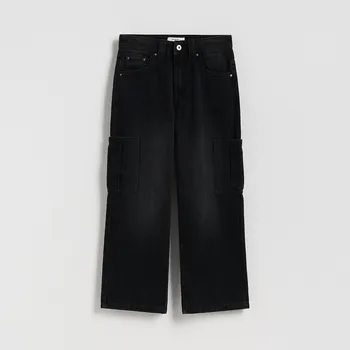 Dětská móda Reserved - Baggy džíny - černý - 985FN-99J - 985FN-99J-170