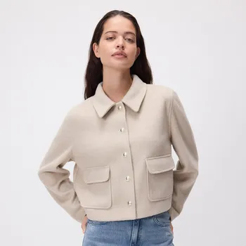 Reserved - Bunda s límcem - béžová - 233DW-08M - 233DW-08M-L