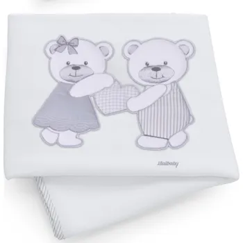 Dětská deka Italbaby bavlněná deka do postýlky Dolci Coccole Barva: Šedá