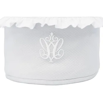 Úložný box Caramella Pure Grey kulatý odkládací box šedý