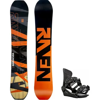 Snowboard Snowboard komplet Raven Barracuda Carbon Orange + vázání King black Velikost: 153 cm, Velikost vázání: M