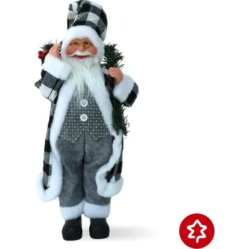 Vánoce Santa Claus Silver 60 cm 60 cm stříbrná