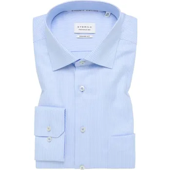Pánská košile Košile Eterna Comfort Fit Struktur modrá / bílá velikost: 45, délka rukávu: dlouhý rukáv