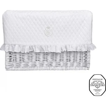 Caramella Royal velký proutěný koš bílý