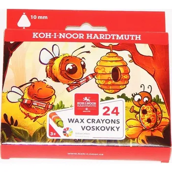 Voskovky trojhranné Kohinoor, 8274-24, průměr 10 mm