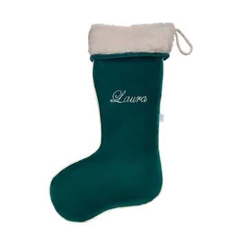 Vánoční ozdoba Caramella Vánoční ponožka zelená se jménem