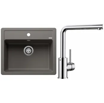 Granitový dřez Blanco Set 07-A 25 Legra 6 Šedá vulkán + Mila Chrom