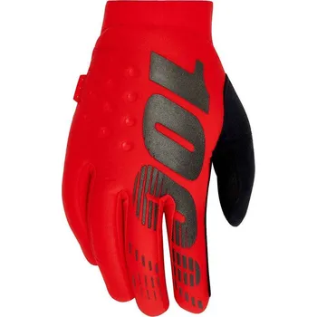 Moto rukavice Motokrosové rukavice 100% - USA BRISKER červené