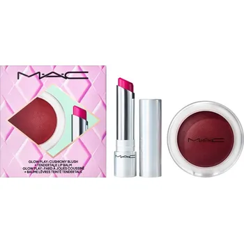 MAC Cosmetics Holiday MAC Cosmetics Glow Play Purple vyživující a hydratační balzám na rty 3,14 g + MAC Cosmetics Glow Play Purple rozjasňující tvářenka 7.3 g