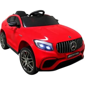 Dětské elektrovozidlo MERCEDES GLC63s ČERVENÉ Auto na akumulátor pohon 4x4 KŮŽE