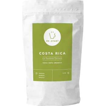 Káva RE:START coffee Zrnková káva COSTA RICA - LA PASTORA TARRAZÚ 1 kg, RE:START