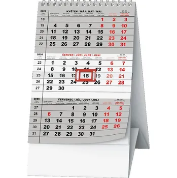 Kalendář Baloušek Tisk Stolní kalendář mini tříměsíční 2026