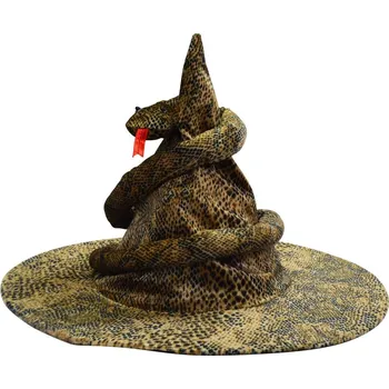 Karnevalový doplněk Klobouk čarodějnice - s hadem