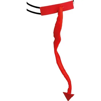 Karnevalový doplněk Funny Fashion - Čertí ocas na gumu