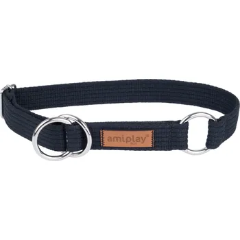 Obojek pro psa Obojek pro psy polostahovací COTTONE černá velikost M, L, XL, XXL Rozměr: L - 32-50x2,5 cm