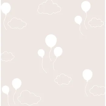 Tapeta Caramella tapeta s balonky a oblaky béžová
