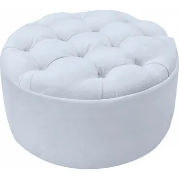Taburet Caramella Baby Blue prošívaná taburetka modrá