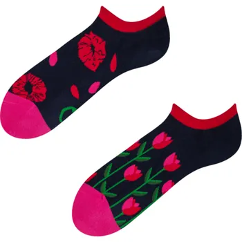 Dámské ponožky Veselé ponožky do tenisek Tulipánový polibek