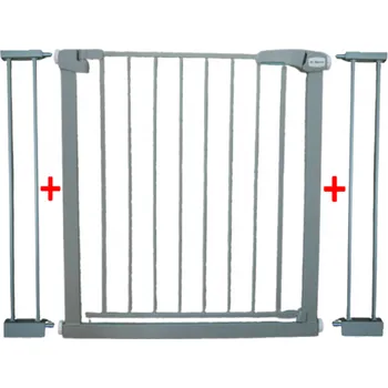 Dětská zábrana BRANKA ZABEZPEČUJÍCÍ S2 ŠEDÁ na schody, dveře 79-105 cm rozpěrná ochranná