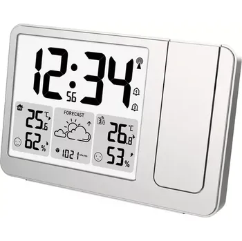 Budík JVD Rádiem řízená meteorologická stanice JVD RB3539 s projektorem na stěnu