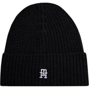 Čepice Tommy Hilfiger Monogram Rib Beanie - dámská čepice- černá, univerzita i476_30524389